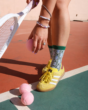 Sock candy bowsession tennis crew sock cute womens socks